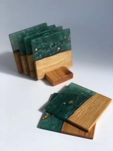 Juego de Posavasos de Resina Únicos con Acabado Brillante para Mesa de Comedor, Regalo de Fiesta, Decoración del Hogar, Proveedores de India - Product Image 5