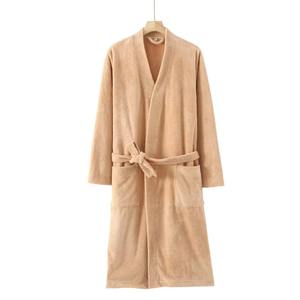 Alta calidad 100% algodón verano primavera baño Hotel bata de dormir colores brillantes buena calidad transpirable Albornoz Waffle bata larga - Product Image 2