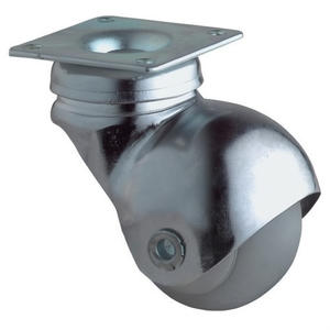 40mm Grey Rubber BS Caster <b>Wheel</b> 30kg Load Capacity Mounting Plate for Furniture - Product Image 3