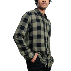 Người đàn ông thoải mái kiểm tra đầy đủ tay áo sơ mi cung cấp vật liệu mềm mại và hiện đại Kháng Cáo văn phòng mặc hoặc các hoạt động giải trí một cách dễ dàng - Product Image 2