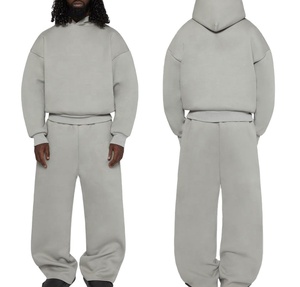 Meilleure qualité hommes lourd coton survêtement Baggy polaire à capuche pantalons de survêtement survêtement ensembles hiver survêtements 2026 - Product Image 2