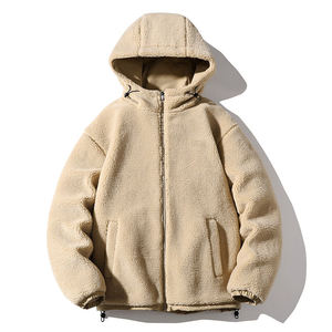 Wholesale Bulk Premium Quality custom Made Clothing Plain <b>Sherpa</b> Berber Fleece <b>Hoodie</b> Winter Polyester Cotton Material - Product Image 3
