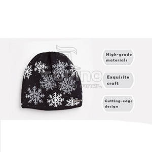 หมวกบีนนี่ผ้าแจ็คการ์ดขนสัตว์100% หมวกบีนนี่2025ใหม่ - Product Image 4