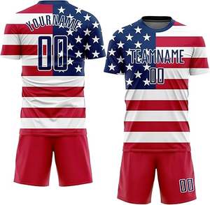 Kit de football respirant personnalisé pour hommes et garçons, tenue de sport OEM avec maillot et short, uniforme de football de l'équipe - Product Image 4