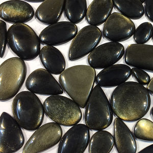 Grado superior Obsidiana dorada Piedra preciosa suelta Cabujón Obsidiana Piedra preciosa Joyería de piedras preciosas sueltas - Product Image 3