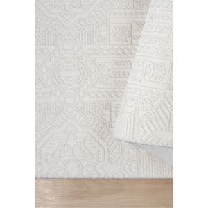 Konfor Elex 5203 Modern Woven White Abstract <b>Runner</b> <b>Carpet</b> with Straight Fringe Stylish Indoor Rug for Home Decor - Product Image 4