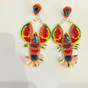 Handmade <b>Colorful</b> <b>Beaded</b> Earrings Big Size for Women Newest <b>Beaded</b> Earrings - Product Image 3