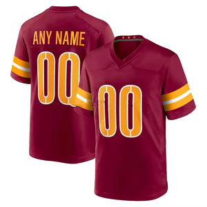 Camiseta de fútbol americano transpirable, Impresión de logotipo personalizado, camiseta de manga corta con sublimación que absorbe el sudor - Product Image 4