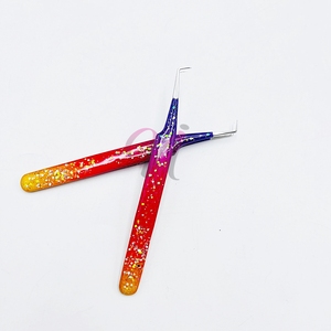 Le plus vendu nouveau modèle de pince à épiler pour extension de cils écologique, gel de protection anti-corrosion enduit à 90 degrés pointe polie - Product Image 2