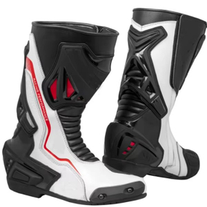 High Ankle Men Motorbike <b>Shoes</b> With Tough Rubber Sole For Road Safety Men Racing Motorbike <b>Shoes</b> - Product Image 1