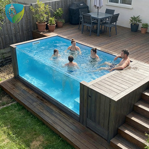 Piscina Elevada de Lujo con Ventana de Vidrio, Piscina de Fibra de Vidrio Personalizada, Piscina Prefabricada para Exteriores, Piscina Infinita para Patio Trasero de Villa - Product Image 4