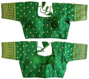 Top d'été moderne VRINDA Silk Strach Blouse avec motif ouvert sur le devant et beau nœud prêt à porter - Product Image 4