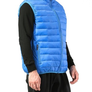 Nouvelle conception, vente en gros, veste matelassée sans manches à capuche en nylon de haute qualité, fermeture éclair sur le devant, marque privée, homme, hiver - Product Image 5