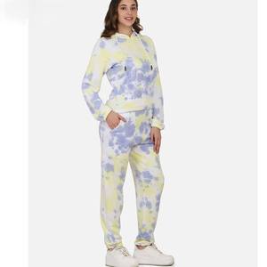 Fabricantes de ropa Chándales de lana personalizados para mujeres Sudadera con capucha de dos piezas y conjunto de pantalones para correr Trajes para correr - Product Image 4