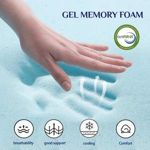 Vente en gros de surmatelas aéré en mousse mémoire de forme en gel haute densité pour les maux de dos surmatelas avec couverture souple amovible - Product Image 3