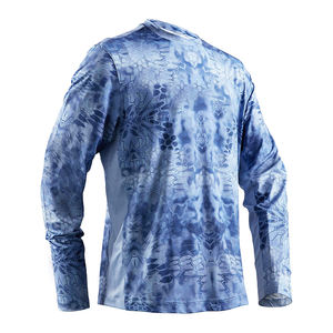 Camisas de manga larga personalizadas con estampado de camuflaje de secado rápido al por mayor, transpirables, a prueba de viento, de talla grande, impermeables, con cuentas, técnicas sublimadas - Product Image 2