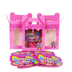 En stock – Sacs Mylar 3,5 g de forme spéciale avec boîte et porte-clés, sacs Mylar anti-odeur à fermeture éclair avec jouets - Product Image 2