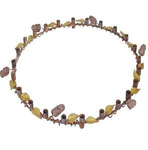 Portavelas de hierro con diseño de flores y hojas de forma redonda, soporte decorativo hecho a mano para velas de Navidad y festivales - Product Image 5