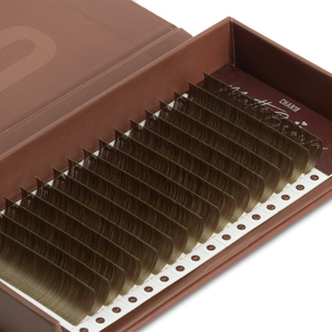 Cils volumineux Charmlash, extensions de cils en PBT allemand, cils individuels bruns, cils volumineux bruns - Product Image 1