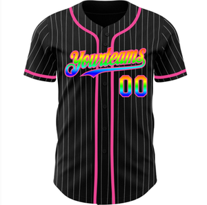 OEM moda bordado de secado rápido transpirable ropa activa camisa uniforme de béisbol personalizado Jersey de béisbol - Product Image 5