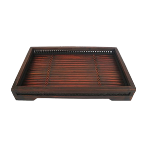 Plateau de service rectangulaire en bambou moderne plateau de nourriture naturelle écologique de taille personnalisée pour la cuisine à domicile outil de service - Product Image 6