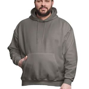 Sweat à capuche pour homme grande taille en coton biologique avec impression de logo personnalisé - Product Image 1