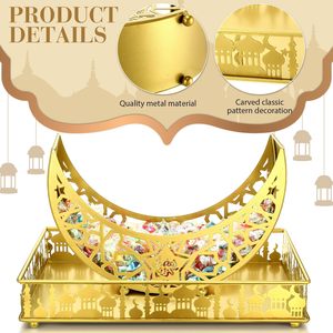 Contemporary Gold Metal Serving Dish Stylish Ramadan Table Setting & Entertaining Hot Selling Accent Accessory - Product Image 1