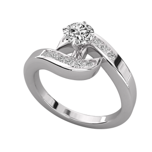 Bague pour femme en or 9 carats avec diamant solitaire cultivé en laboratoire, élégante et luxueuse - Product Image 3