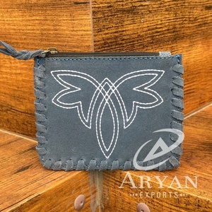 Hot Selling Mini Women Boot Stitch Genuine Suede Leather Zip Small Coin Purse Zipper Card Holder Small Wallet Zipper Money <b>Pouch</b> - Product Image 1