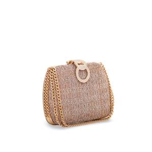 Embrague de diamantes de imitación de cristal de latón brillante P15053 para noche/boda/fiesta elegante bolso de novia cadena cristales diamantes de imitación - Product Image 2