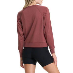 OEM 100% coton sweat pour femmes pull à col rond 2024 automne mode vêtements col rond femmes sweats à capuche chandails - Product Image 4