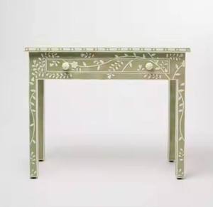 Mesa central de resina con incrustaciones de hueso asiático antiguo para sala de estar consola de mesa de té elegante india de gama alta a precio de fábrica al por mayor - Product Image 4