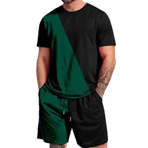 Conjunto de Camiseta y Pantalones Cortos Deportivos Elásticos y Ligeros para Hombre, para Entrenamiento en Gimnasio, Deportes al Aire Libre, Viajes y Movimiento Diario - Product Image 1