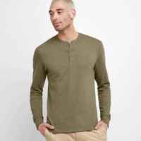 Özel yapılmış henley t shirt premium pamuklu kumaş baskılı Logo boş tasarım ile atletik tarzı düğme placket