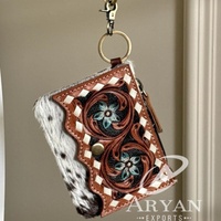 Porte-monnaie en cuir véritable pour femmes occidentales Porte-monnaie en cuir de vachette Porte-monnaie à fermeture éclair Mini porte-carte de crédit Portefeuille