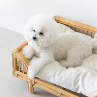Nouveau design autres lits et accessoires pour animaux de compagnie canapé-lit en rotin pour chien meubles de luxe naturels faits à la main pour animaux de compagnie
