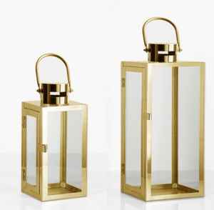 Venta al por mayor personalizado moderno clásico único elegante oro hierro personalizado elegante Navidad hecho a mano vela linterna - Product Image 1