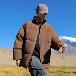 Veste matelassée personnalisée, importée, ajustable, longue, beige unie, style y2k, avec capuche intégrale, Laut 199, pau Human mon Puffer Jacket - Product Image 1