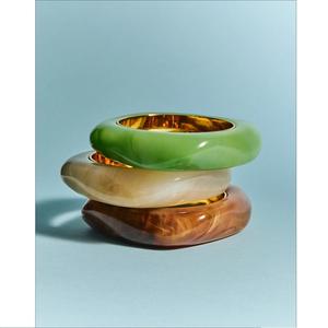 new Handmade Resin Bangles Lightweight Fashion Jewelry for Women and Girls Vintage Style Resin Bangle Set At Cheap Cost - Product Image 2