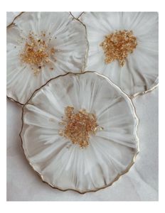 Sous-verres en forme de fleur en résine époxy sous-verres en résine faits à la main sous-verres en résine vaisselle napperons sous-verres personnalisés café thé vin sous-verres - Product Image 6