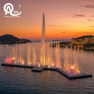 Fontaine musicale immersive avec effets LED RVB pour l'amusement des centres de villégiature de luxe et les projets d'aménagement paysager - Product Image 1