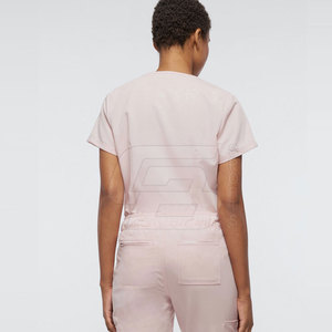 Uniformes Quirúrgicos Personalizados de Spandex con Múltiples Bolsillos, Pantalones Rectos de Tela de Lona, Conjuntos de Uniformes Quirúrgicos OEM con Fusión sin Costuras - Product Image 5
