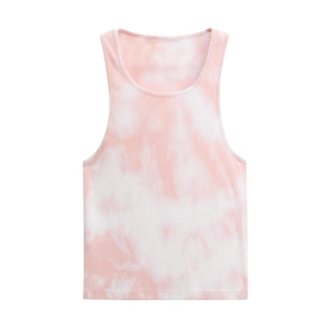 Cravate teint décontracté débardeur Slim Fit t-shirt pour hommes 100% coton nouveauté hommes T-shirts respirant été porter course utilisation - Product Image 1