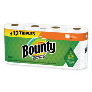 Serviettes en papier jetables Bounty 74664 Select-A-Size, 2 plis, pâte de bois vierge, 110 feuilles/rouleau - Product Image 1