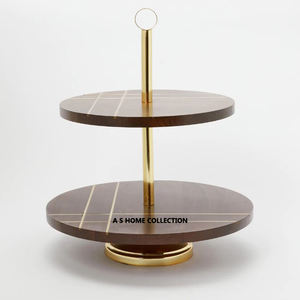 แท่นวางเค้กรูปใบไม้2-3ชั้นชั้นชั้นชั้นวางขนมขนมอบจานผลไม้สำหรับงานแต่งงานบ้านวันเกิดงานเลี้ยงน้ำชาที่เสิร์ฟ - Product Image 2