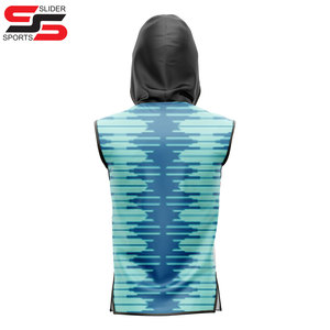 Sublimation de pull personnalisé sans manches chemise à capuche pour hommes - Product Image 2