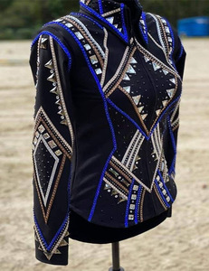 Chaqueta clásica occidental para espectáculo para mujer, abrigo de equitación ligero ecológico de secado rápido para Rodeo Horse Show Professional - Product Image 4