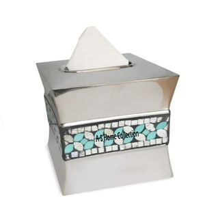 อุปกรณ์ตกแต่งบ้านทำจากโลหะสแตนเลสแม่ของกล่องทิชชู่มุกดีไซน์ทันสมัย - Product Image 5