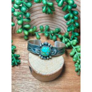 Kindale Billah Sonoran Mountain Turquoise & Sterling <b>Silver</b> Fashion <b>Cuff</b> <b>Bracelet</b> - Product Image 1