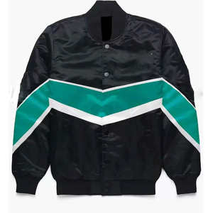 Chaqueta Universitaria Informal de Alta Calidad para Hombre, Estilo Universitario, Personalizada, de Satén, Tela de Poliéster y Algodón, Cierre de Cremallera, Acabado de Primera Calidad, para Otoño - Product Image 1